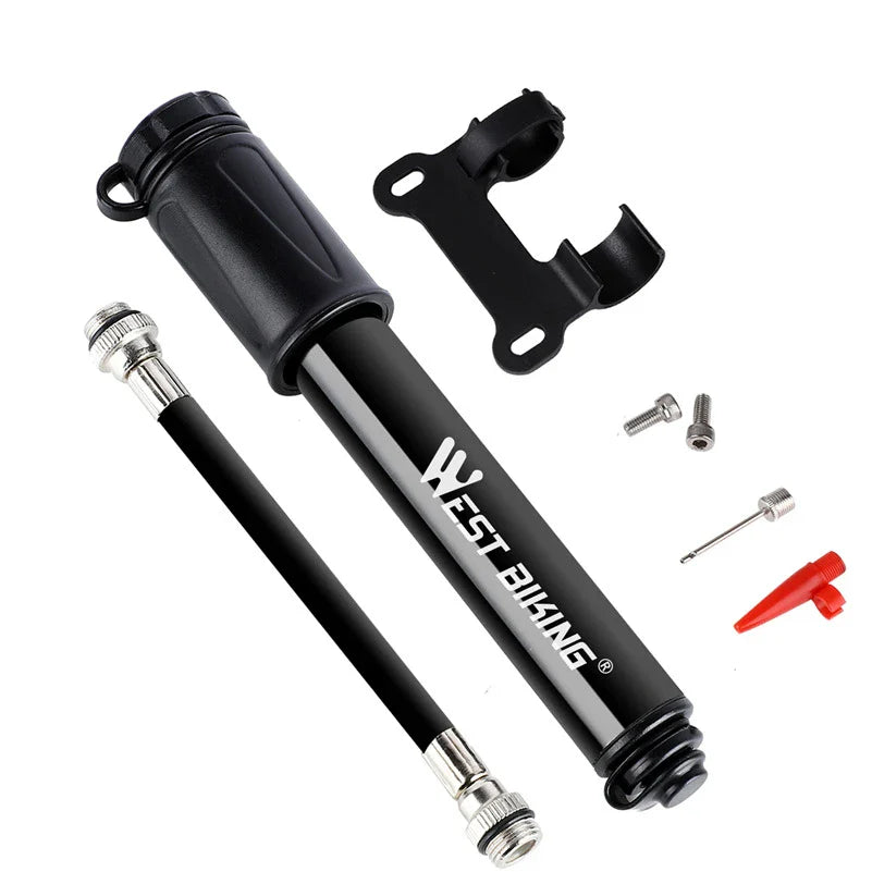 Trendha High Pressure Bicycle Basketball Inflator with Aluminium Alloy Barrel and Flexible Air Hose