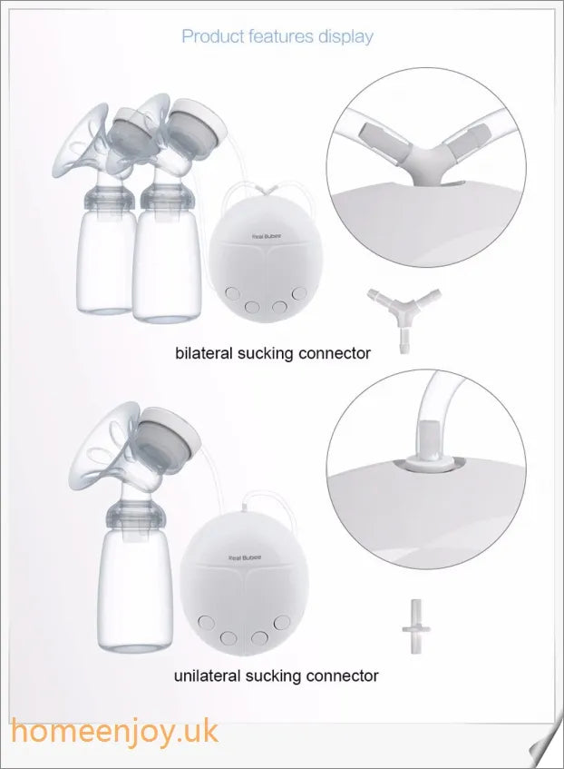 Trabyhand Electric Breast Double Pump - A hospital-grade breastfeeding machine with a silent motor, USB charging, and gentle massage cushions.
