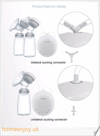 Trabyhand Electric Breast Double Pump - A hospital-grade breastfeeding machine with a silent motor, USB charging, and gentle massage cushions.