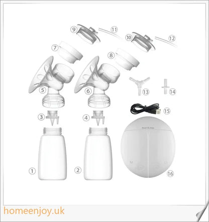 Trabyhand Electric Breast Double Pump - A hospital-grade breastfeeding machine with a silent motor, USB charging, and gentle massage cushions.