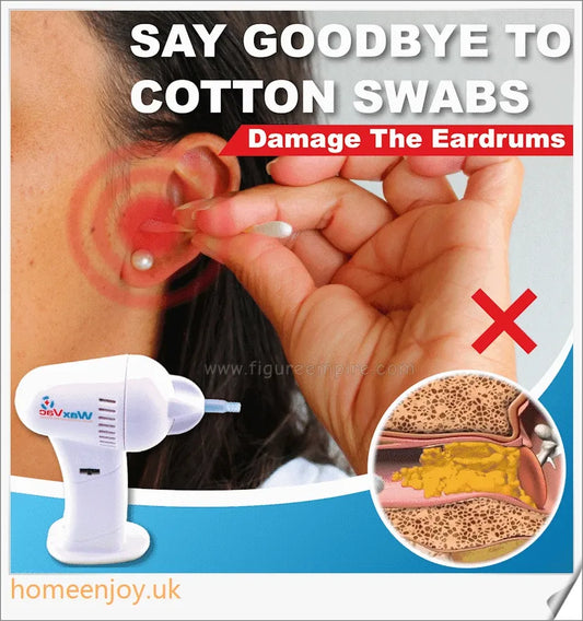 Electric Ear Wax Vacuum Cleaner with a silicone tip for safe and gentle ear cleaning