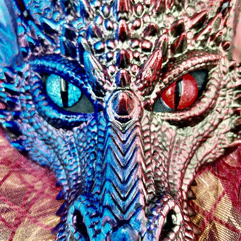 Mesmerising Halloween full-face dragon mask garland wreath with premium polyester and cloth materials