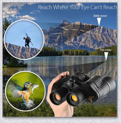 Professional night vision infrared binoculars with long 3000-metre range and durable, waterproof design