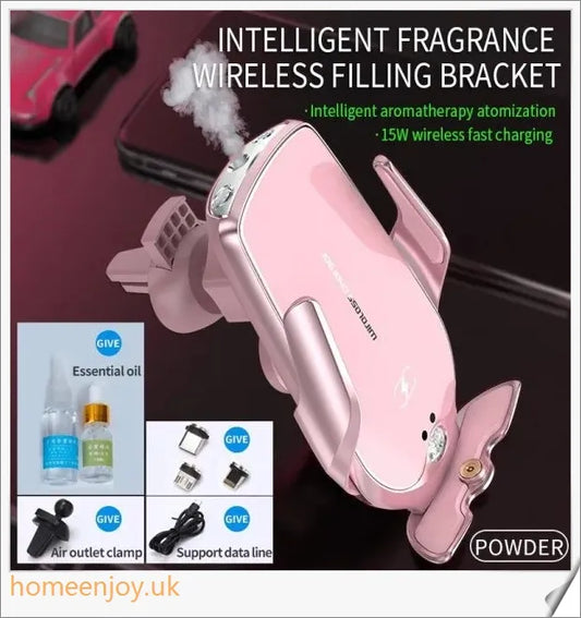 Car Smart Aromatherapy Mobile Phone Holder - Secure smartphone mount with integrated essential oil diffuser for in-car convenience and relaxation