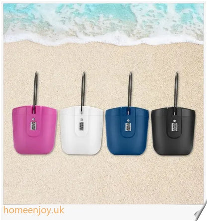 ABS Plastic Bucket Beach Password Storage Box with Secure Password Lock and Durable Design for Outdoor Use