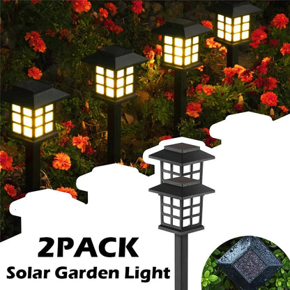 Elegant, eco-friendly solar-powered LED pathway lights illuminating a garden walkway