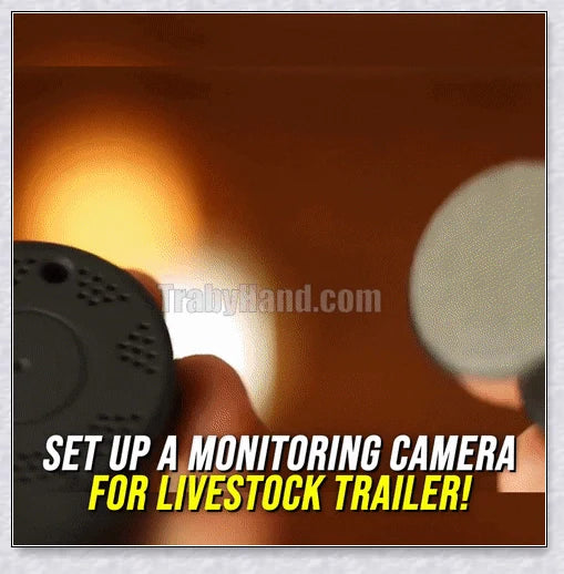Livestock Trailer Monitoring Camera with 1080P HD video, remote viewing, motion detection, and magnetic base for easy installation
