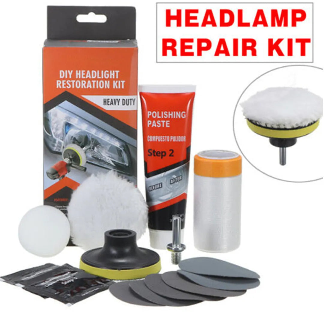 Carbon steel headlight light repair tool for vehicle and machine repair.