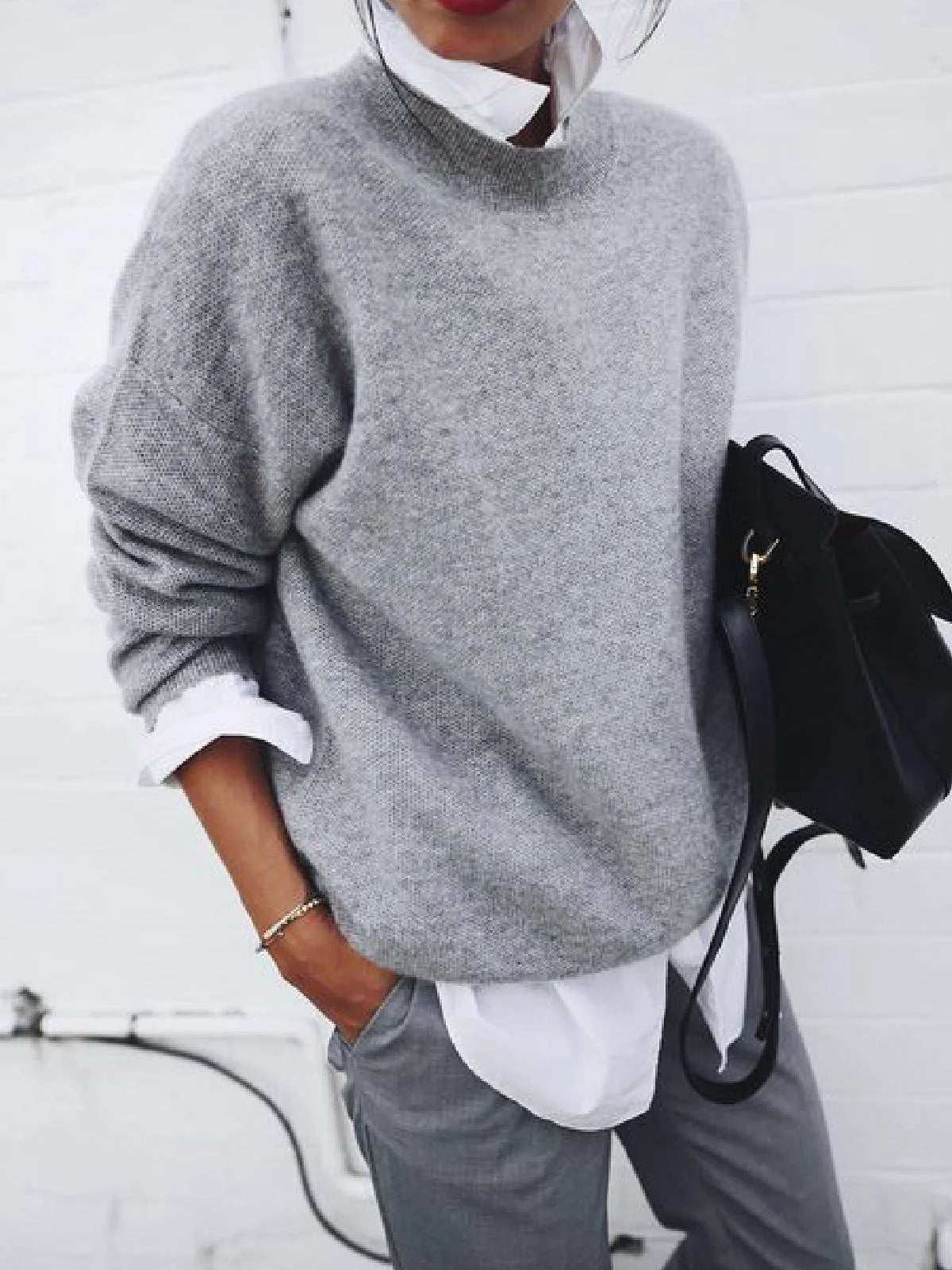 Cosy knitted pullover sweaters in a range of classic British colours for autumn and winter fashion