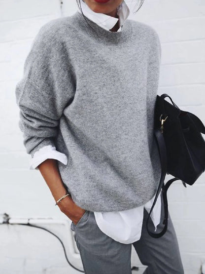 Cosy knitted pullover sweaters in a range of classic British colours for autumn and winter fashion