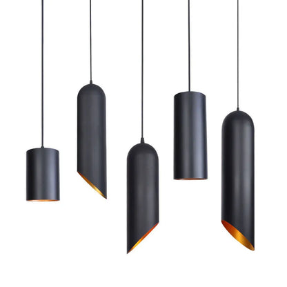 Retro iron art chandelier in matte black finish, showing simple design with clean lines for ceiling mounting.