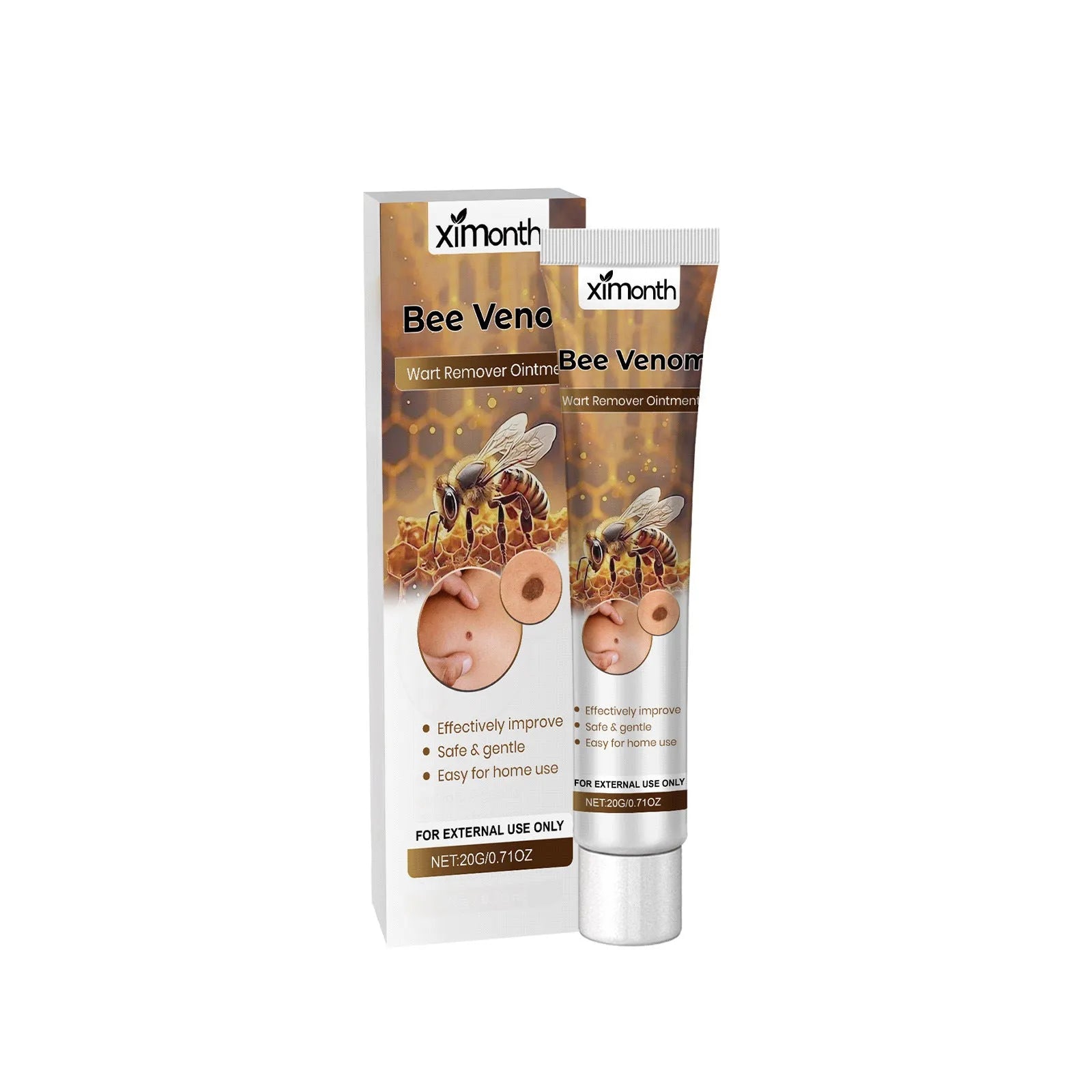 20g jar of body moisturising ointment with mole bee formula for gentle skin cleansing