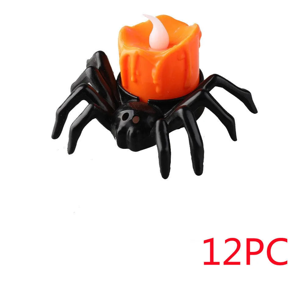 7x8.5x5cm reusable plastic spider candlestick Halloween decoration