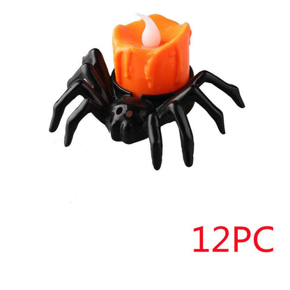7x8.5x5cm reusable plastic spider candlestick Halloween decoration