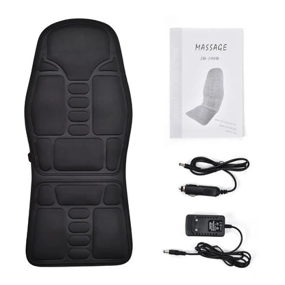 Black electric cervical vertebra massager with wireless remote control and Bluetooth connectivity