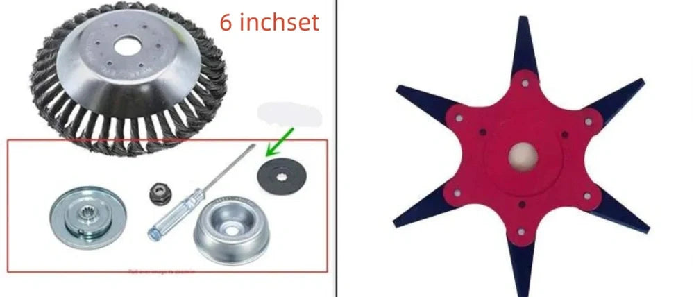 Stainless steel wire lawn mower head for garden weed and debris removal