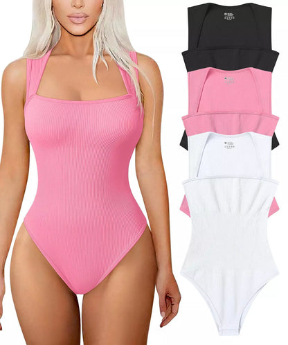 Thread Square Neck Jumpsuit in various colours, showcasing sleek design and breathable fabric