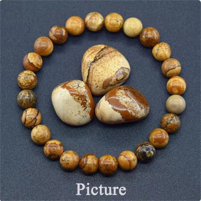 Natural stone tiger eye beaded bracelet for stress relief and yoga
