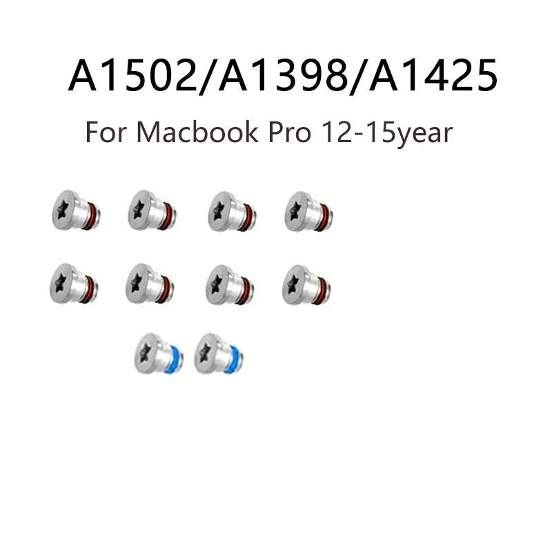 Ten metal screws for MacBook Pro Retina A1502 A1398 A1425 bottom shell and rear cover replacement