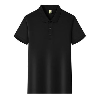 Men's short sleeve lapel business shirt in Ice Silk fabric available in multiple colours