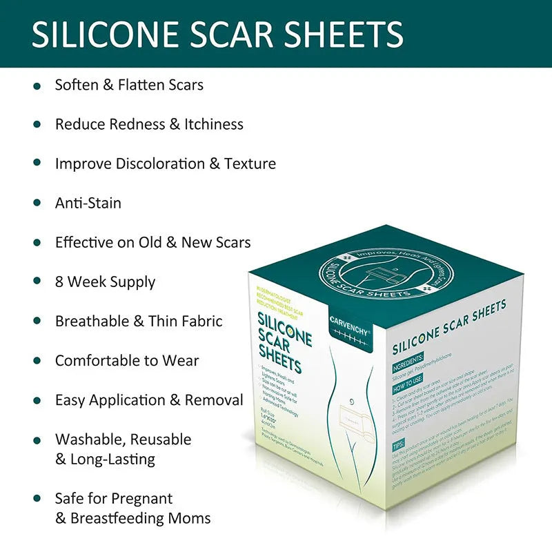 Silicone scar tape roll measuring 3 metres with pomegranate extract formulation
