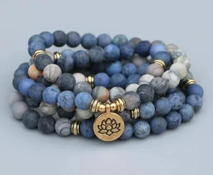 Handcrafted natural stone alloy bracelet showing tiger eye and agate components in 6cm size