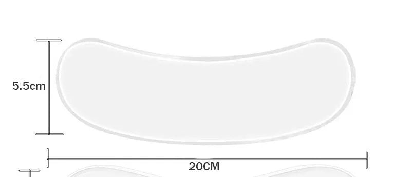 Transparent TPU silicone anti-wrinkle patches set with neck sticker, T-shape, heart and triangle designs