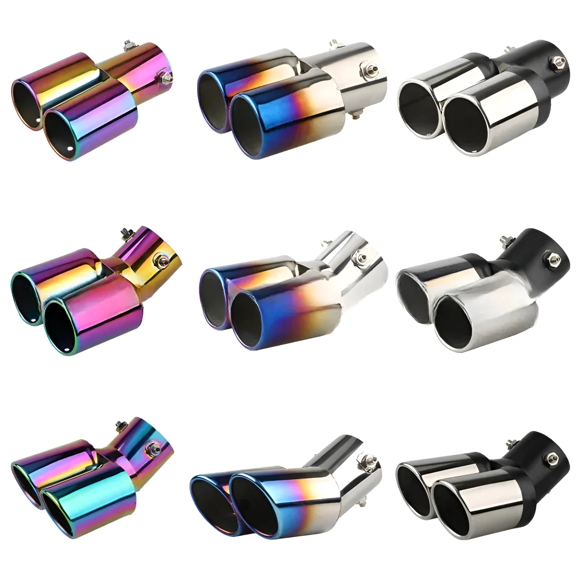 Universal stainless steel exhaust pipe tip extension for car customisation