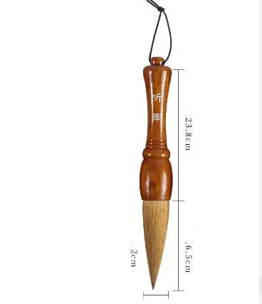 Large traditional Chinese painting wrist brush with wolf and sheep hair nib and bucket shape