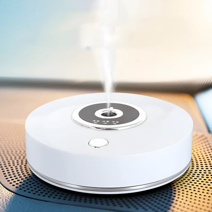 Car USB aromatherapy machine with spray holder in black, white or grey colours