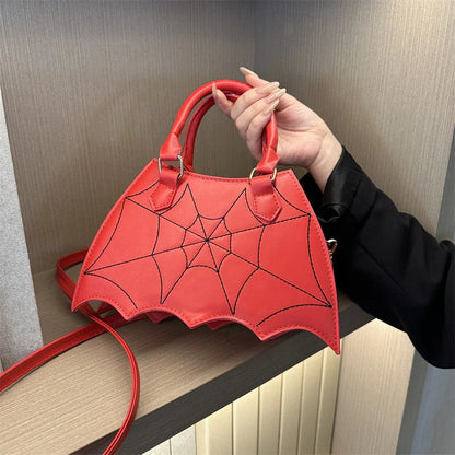 Stylish spider web design shoulder bag in various colours for Halloween fashion