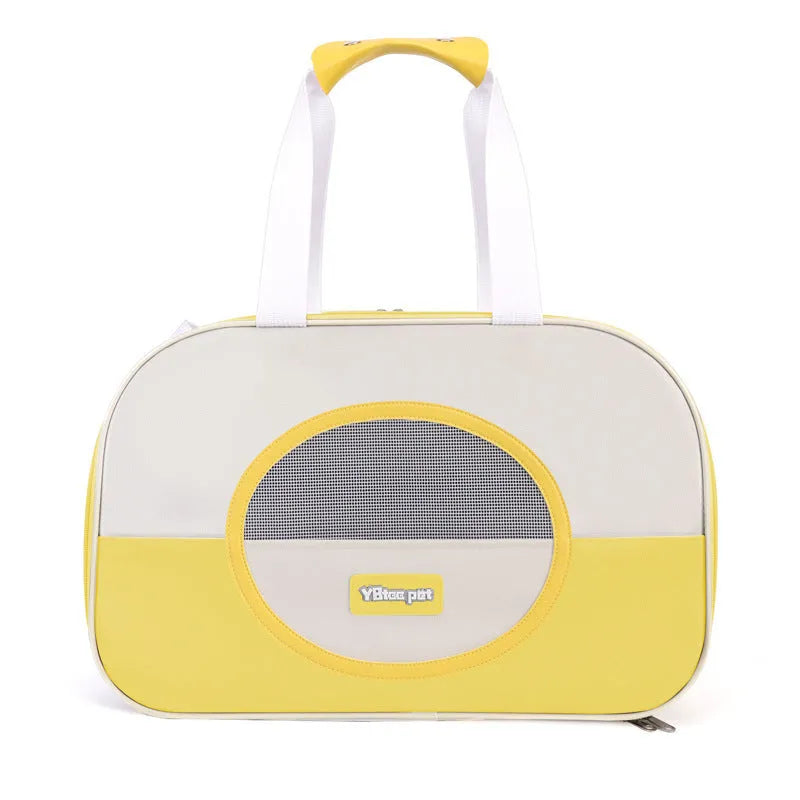 Outdoor portable foldable cat backpack in Oxford cloth with contrast colour design and 15 Jin capacity