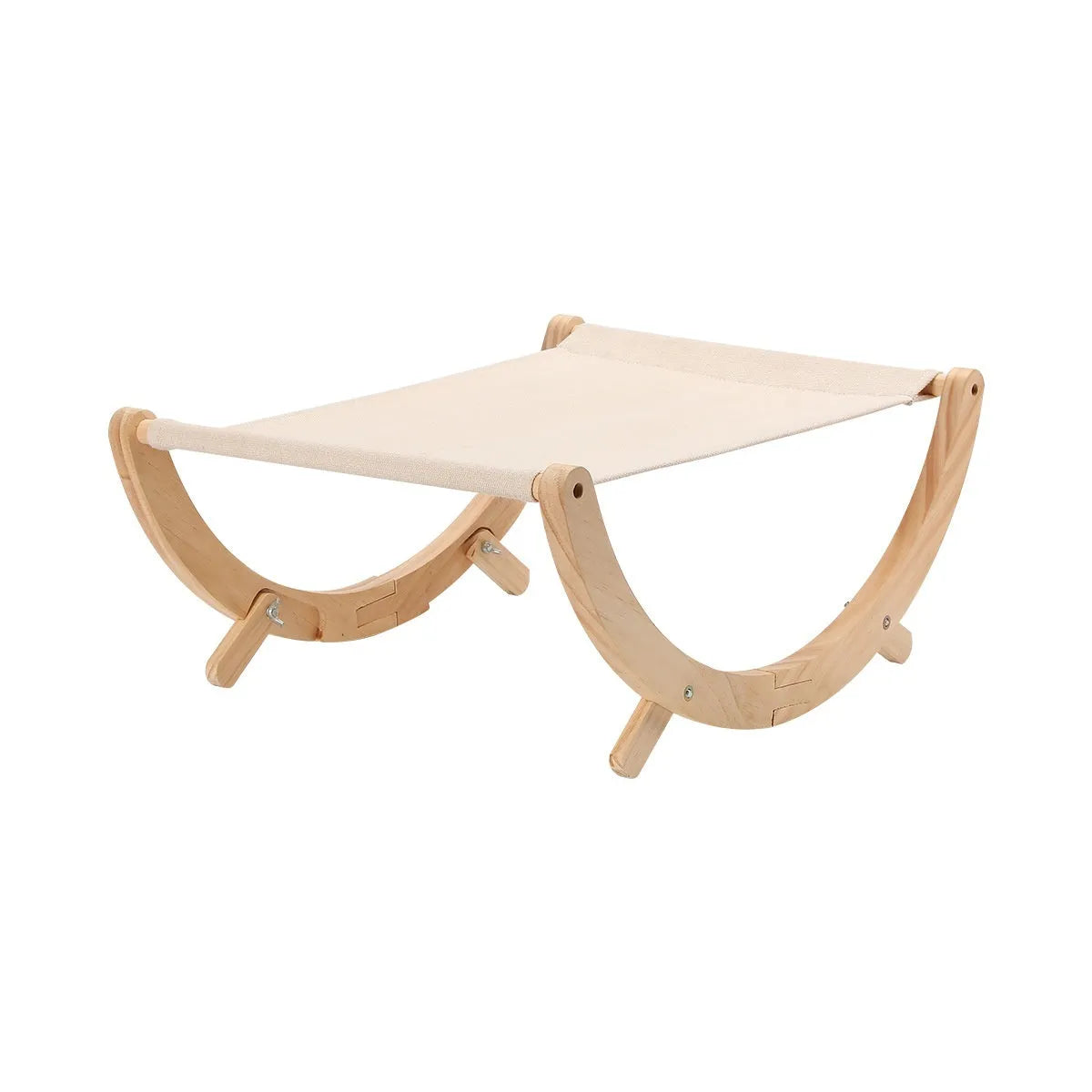 Solid wood cat shaker hammock bed measuring 55cm with foldable frame