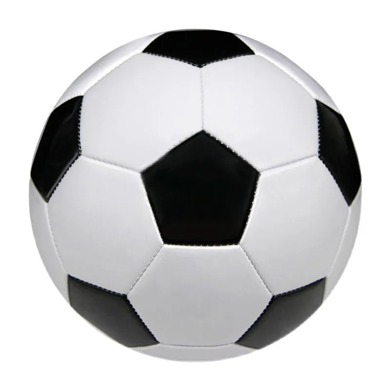 PVC machine-seam training football shown in red whirlwind colour design for size 4.