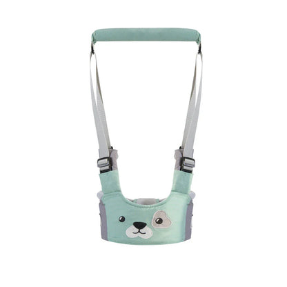 Hands-free baby walking assistant with adjustable lift and pull features for supporting your little one's first steps