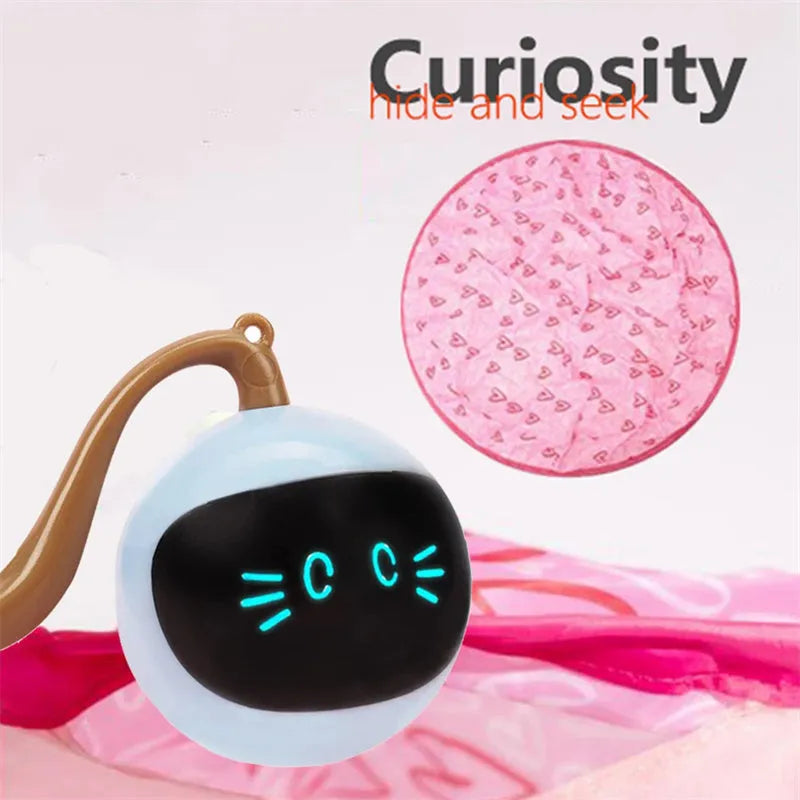 70cm nylon cat hunting cover with electric motion ball, available in pink or green, USB powered for indoor cats