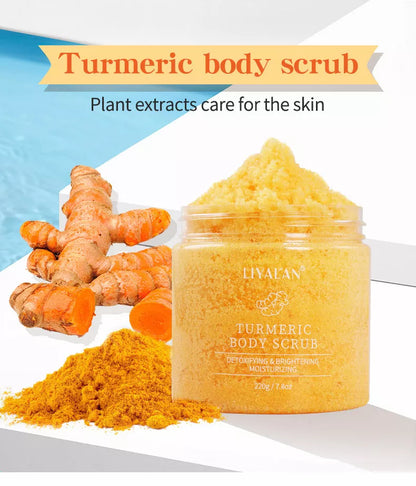 Turmeric Facial Scrub 220g for softening cutin and revitalising skin
