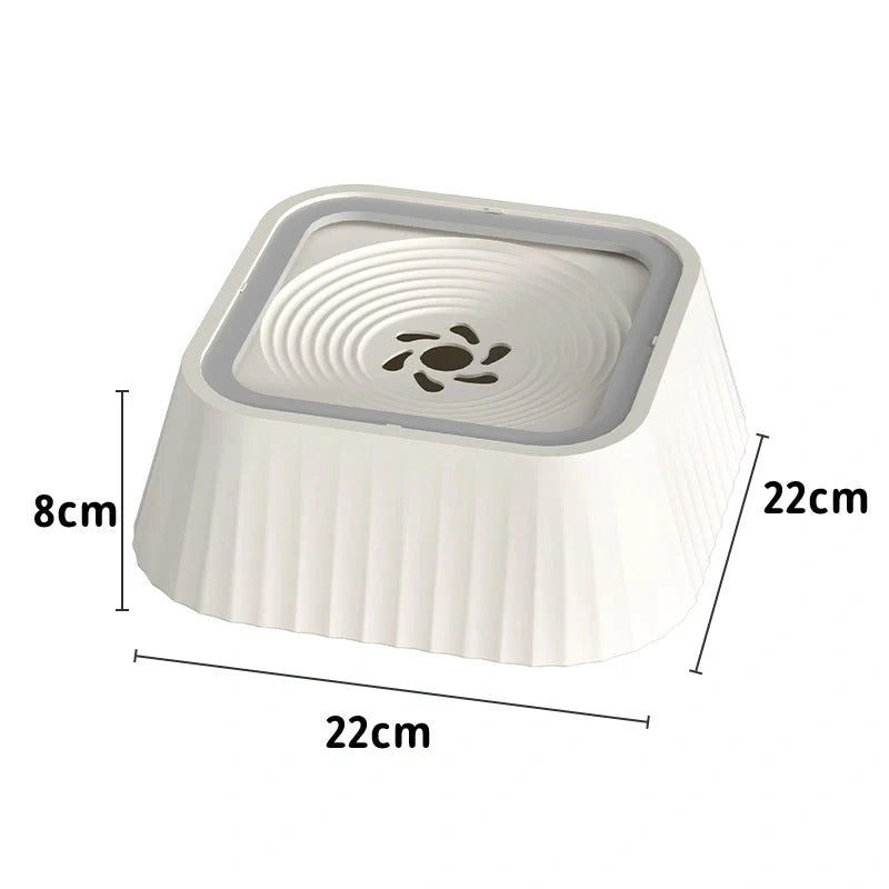 Portable floating water bowl for pets, designed to prevent splashing and keep mouths dry