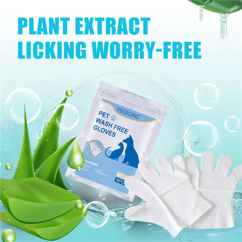 Disposable aluminium foil pet gloves for hygienic clean-up, pack of 6