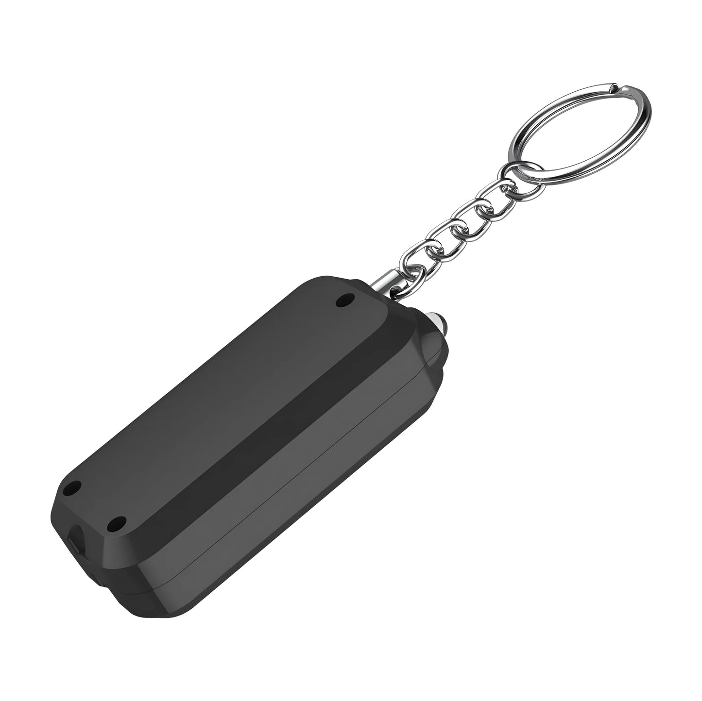 Compact personal safety alarm in five colour options showing 65x30x12mm dimensions