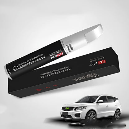 Boyue ICON Benry 12ml Ice Crystal White automotive touch-up paint pen with brush applicator.