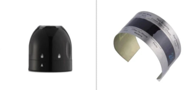 Premium black champagne and wine bottle stoppers with vacuum seal technology to preserve freshness and carbonation