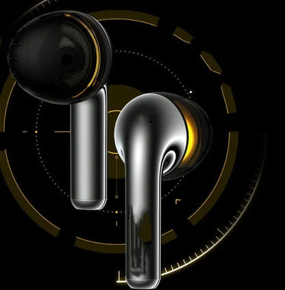 Black TWS true wireless Bluetooth headset with 13mm moving coil, IPX4 waterproof, Type-C and wireless charging bay
