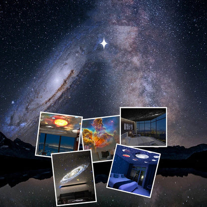 Premium Galaxy Projector Lamp with 12 Celestial Display Scenarios, Adjustable Lighting, and Compact Design for Home Decor
