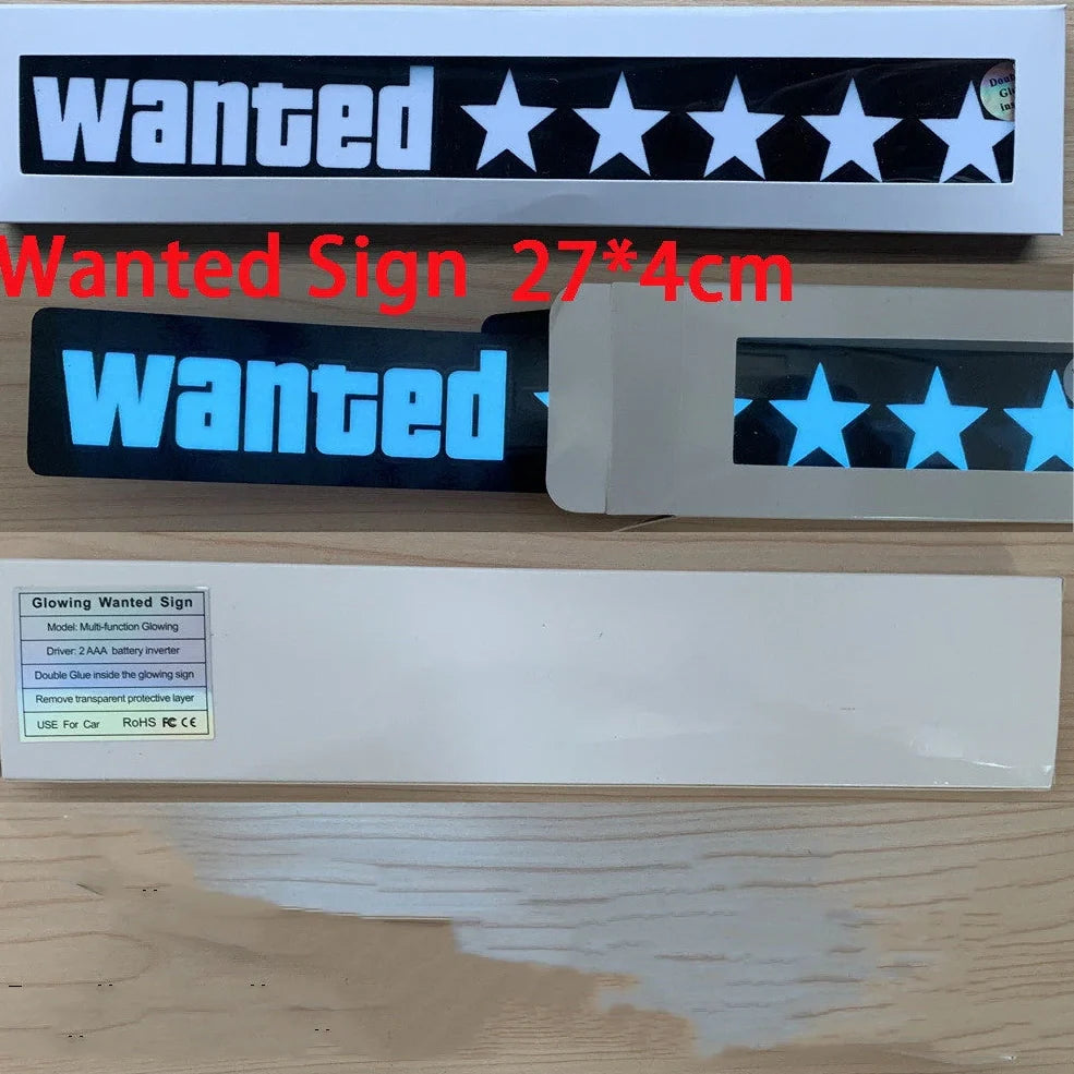 27cm luminous car sticker with 0.35mm thickness and 8000-hour lifespan for dashboard lighting