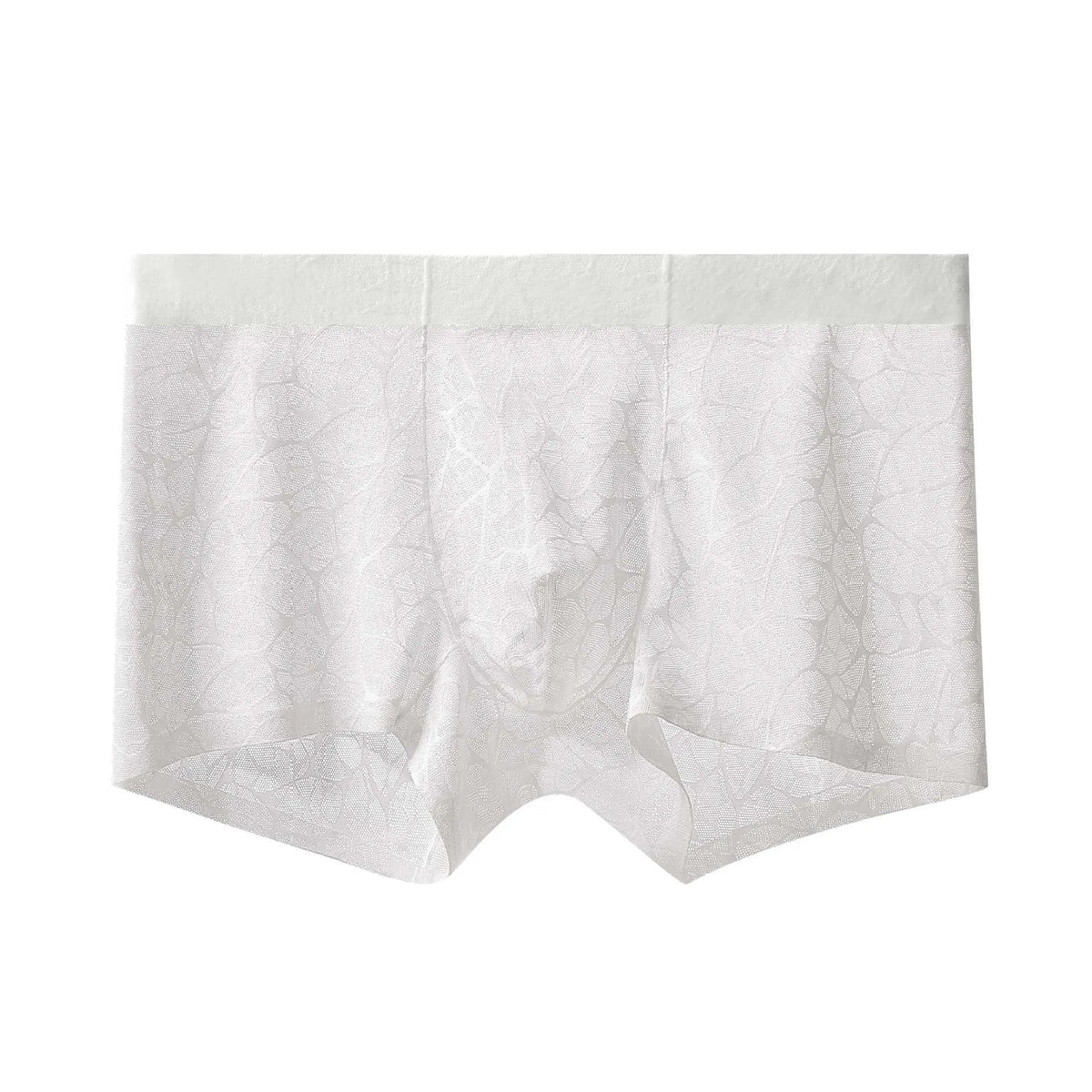Men's leopard print jacquard underwear in black, white, grey, green, and apricot colours