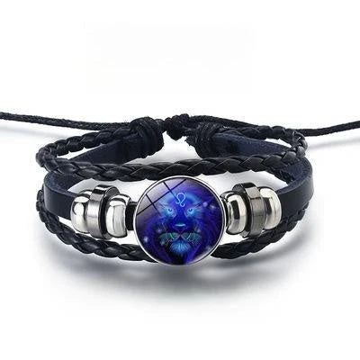 12 Constellations Luminous Bracelet glowing in the dark with zodiac designs
