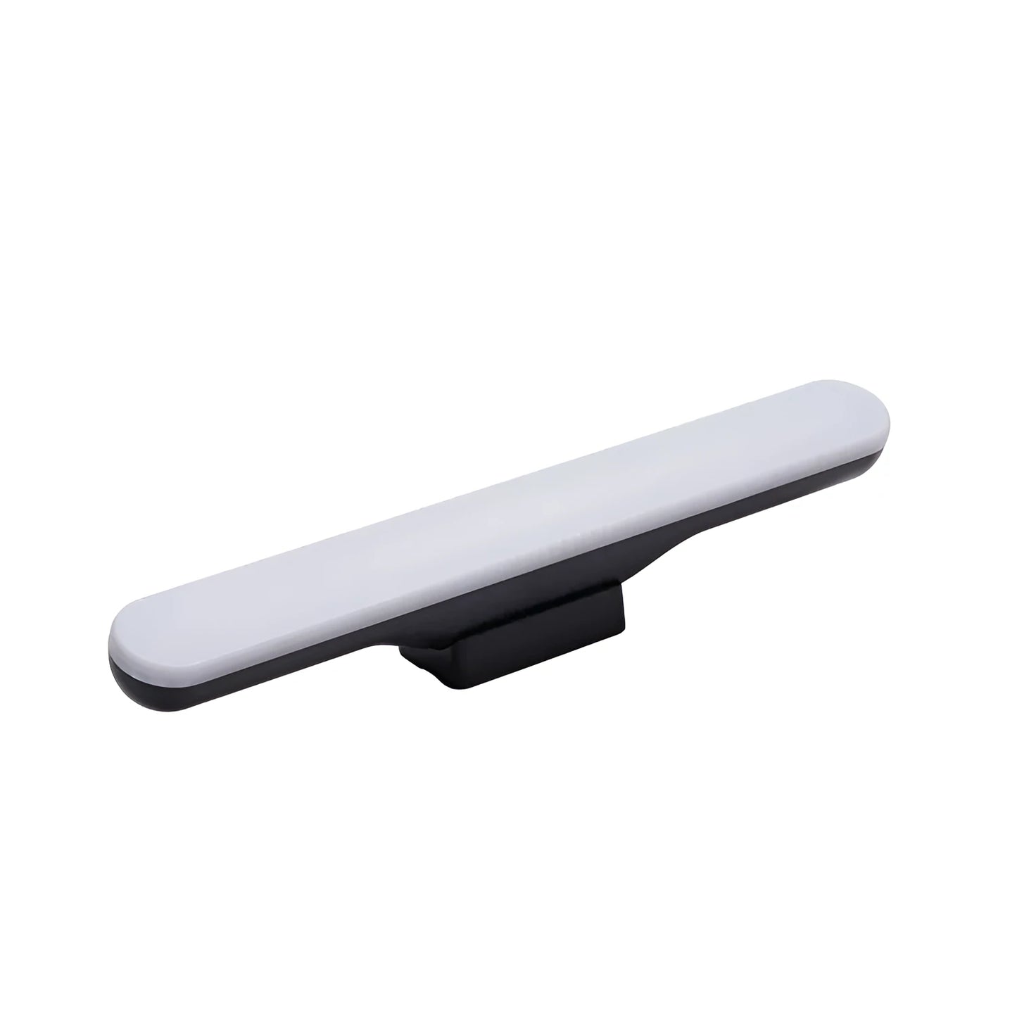 Modern plastic LED desk lamp with touch-sensitive dimming controls and rechargeable battery