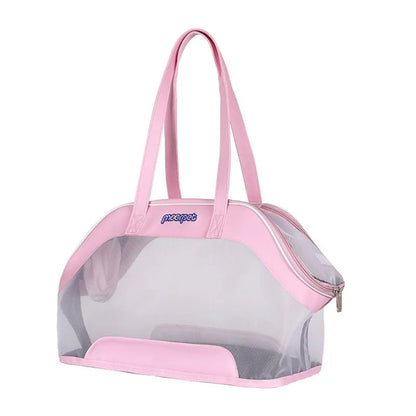 MOORPET leather cat outing carry bag in a solid colour with 25L capacity