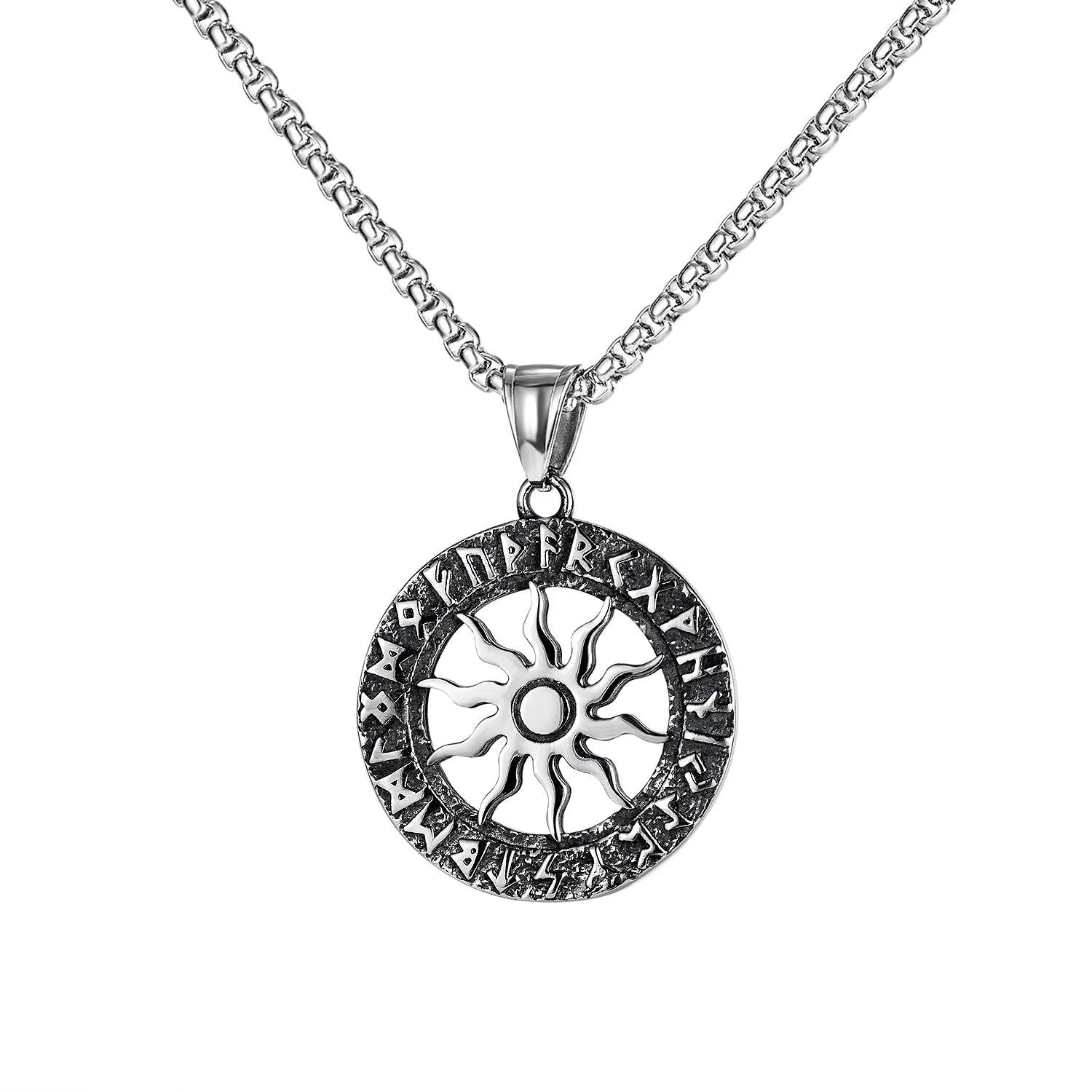 Men's silver electroplated skull necklace with stainless steel chain and alloy pendant showing six design options